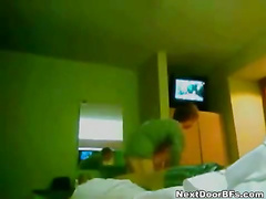 Cute emo boy having sex in a hotel room