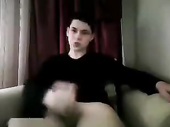 Beauty brunette guy is pleasuring webcam masturbation
