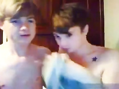 Naughty twinks are fucking at front of the web camera