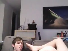 Handsome twink is doing tight blowjob to cute boyfriend