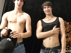 Beautiful teen twinks are hotly posing and showing off bodies