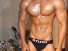 Slender hot twink is excitingly posing strong body shape