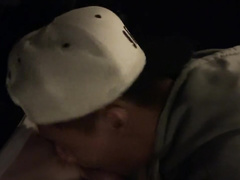 Teen twink wearing baseball cap is doing awesome blowjob to gay boyfriend
